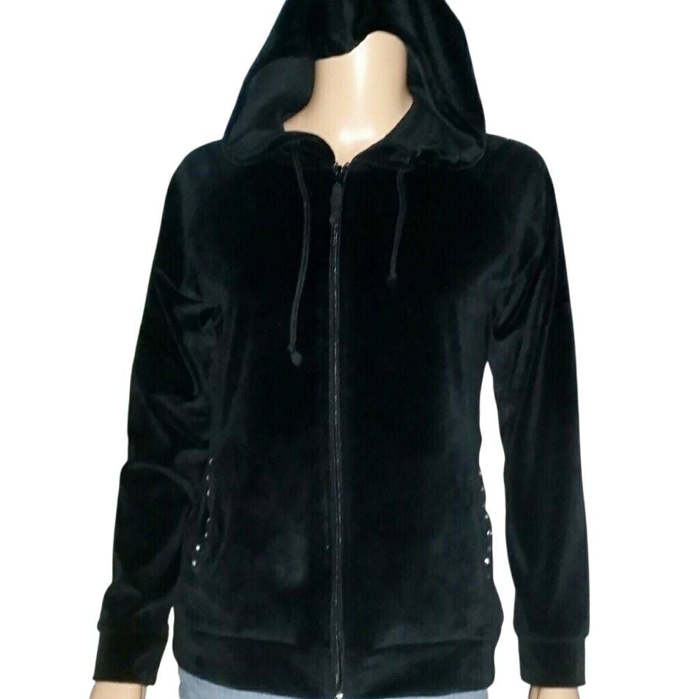 Belle Amie velour hooded jacket S